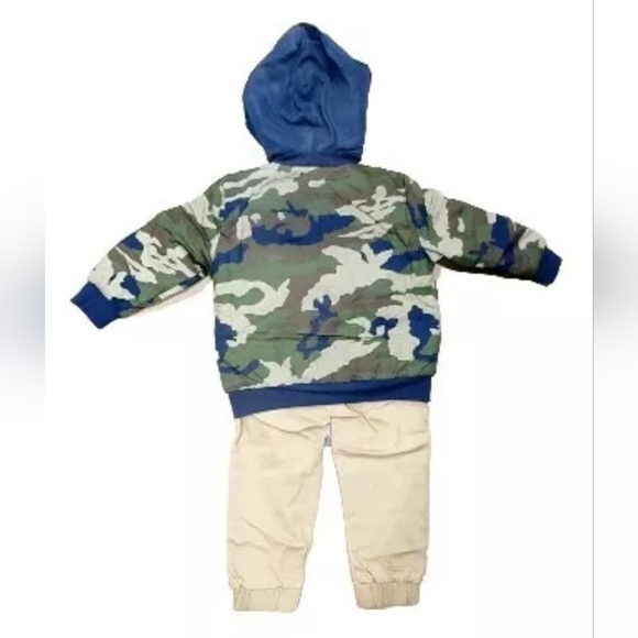 KOALA KIDS 3pc Set 2T Green Hooded Camo Jacket Long Sleeve Tee Pants Outfit NWT - Picture 14 of 14
